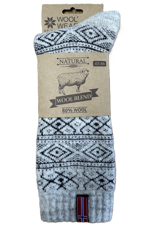 Hiking socks in 80% wool