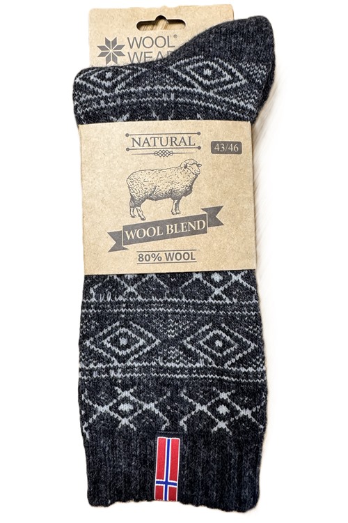 warm wool socks of 80% wool on offer