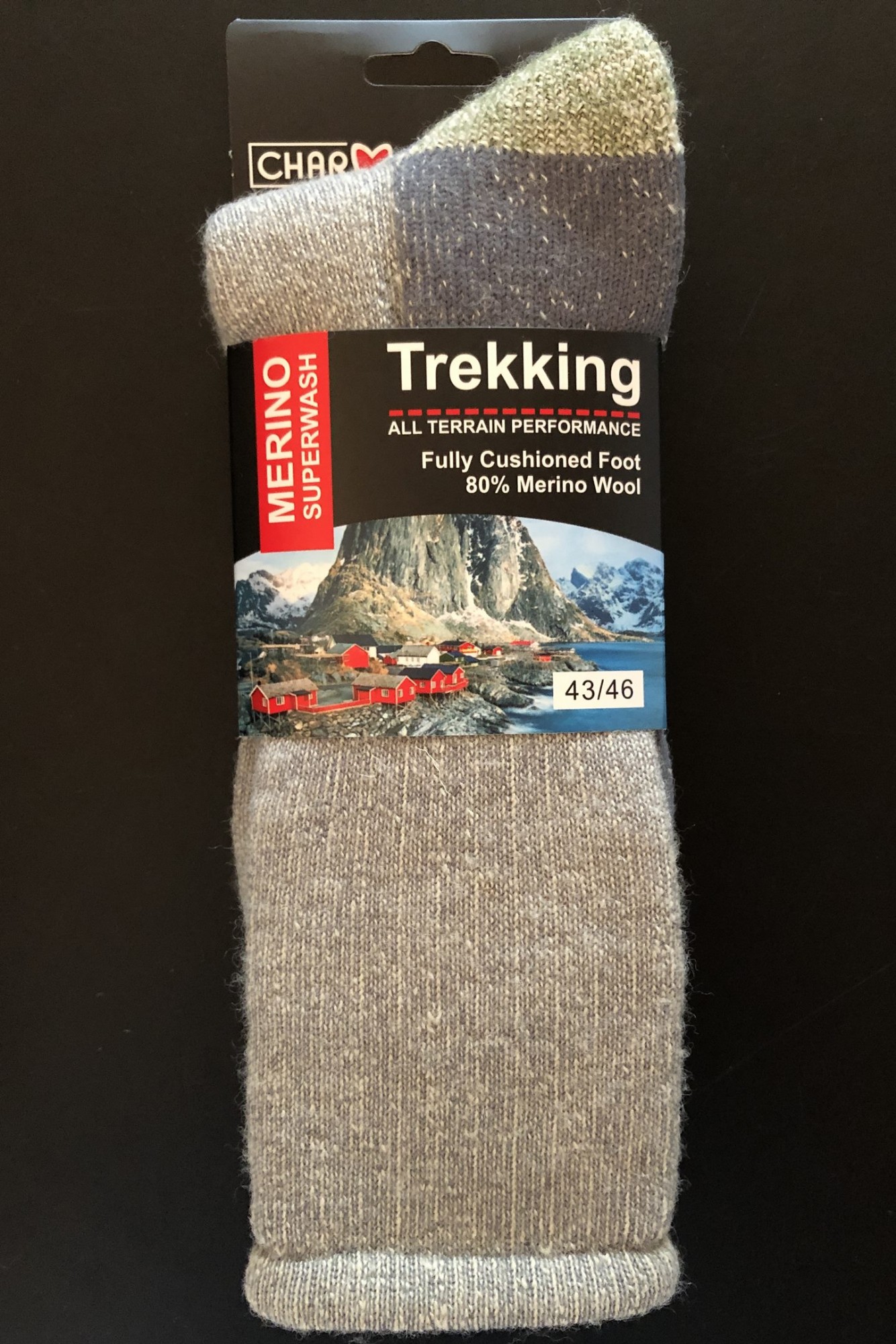 Wool socks in 80% merino wool in Trekking / Hiking edition