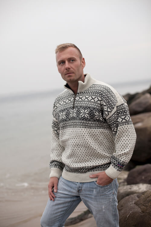 Classic Nordic Jumper by Norwool of pure new norwegian wool.